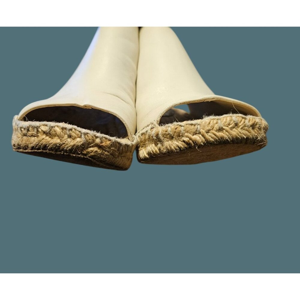 Celine Calfskin Leather Open Toe Wedge Espadrille Sandals Women  EU 36 US 6 - Picture 13 of 16